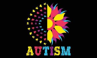 autismo girassol ícone colorida projeto, enigma peças. vetor