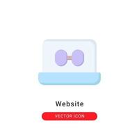 ilustração em vetor ícone do site de aptidão. design plano do ícone do site de aptidão.