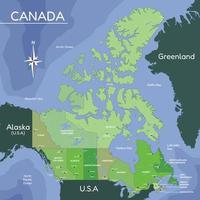 mapa do país do canadá vetor