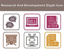 pesquisa e desenvolvimento vetor ícone conjunto