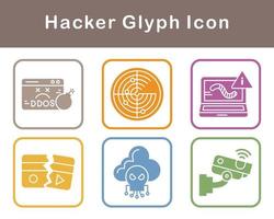 conjunto de ícones vetoriais de hackers vetor