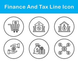 finança e imposto vetor ícone conjunto
