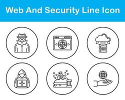 rede e segurança vetor ícone conjunto