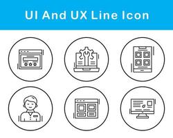 ui e ux vetor ícone conjunto