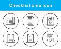 lista de controle vetor ícone conjunto