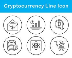 bitcoin e criptomoeda vetor ícone conjunto