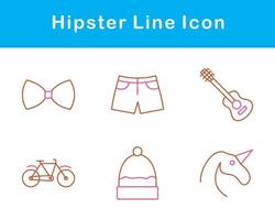 hipster vetor ícone conjunto