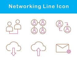 trabalho em rede vetor ícone conjunto