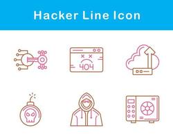 conjunto de ícones vetoriais de hackers vetor