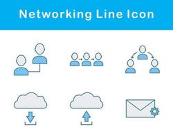 trabalho em rede vetor ícone conjunto
