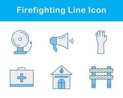 combate a incêndios vetor ícone conjunto