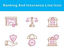 bancário e proteção vetor ícone conjunto