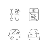 conjunto de ícones lineares de eletrodomésticos vetor