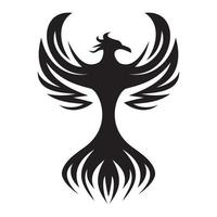 Fénix silhueta logotipo Projeto. fogo pássaro dentro mitologia. vetor