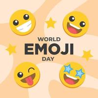 vetor ilustração do mundo emoji dia