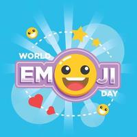 vetor ilustração do mundo emoji dia