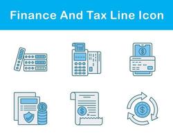 finança e imposto vetor ícone conjunto