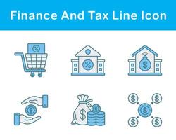 finança e imposto vetor ícone conjunto