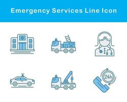 emergência Serviços vetor ícone conjunto