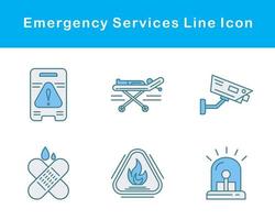 emergência Serviços vetor ícone conjunto
