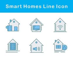 inteligente casas vetor ícone conjunto