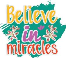 acreditar em milagres vetor