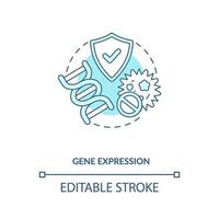 ícone de conceito azul de expressão genética