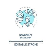 ícone de conceito de exame de olhos de recém-nascidos vetor