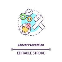 ícone do conceito de prevenção do câncer vetor