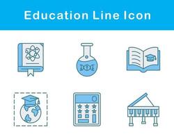 conjunto de ícones vetoriais de educação vetor