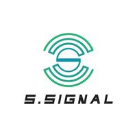 s carta para sinal Wi-fi conexão logotipo Projeto conceito em branco fundo vetor