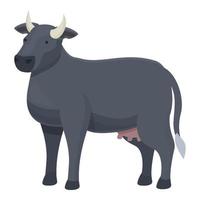 fresiano vaca ícone desenho animado vetor. Fazenda procriar vetor