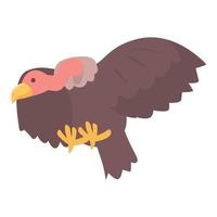 abutre ataque ícone desenho animado vetor. natureza pássaro vetor