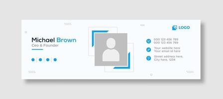 corporativo o negócio profissional moderno o email assinatura modelo ou o email rodapé e pessoal social meios de comunicação cobrir modelo Projeto criativo disposição vetor