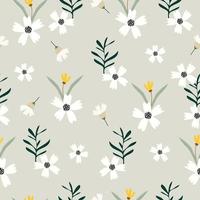 linda mão desenhada padrão floral vintage sem costura ilustração vetorial de fundo para moda, tecido, papel de parede e design de impressão vetor