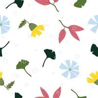 desatado fofa fresco floral padronizar fundo vetor ilustração para moda tecido papel de parede invólucro e impressão Projeto