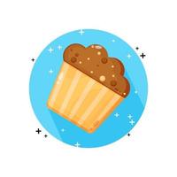 desenho vetorial de ícone de muffin vetor