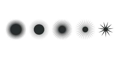 ilustração de boho hippy de vetor plana. elementos groovy retrô desenhados à mão, estrela, sol.