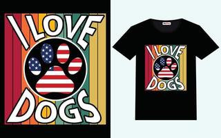 cachorro camiseta Projeto gráfico vetor e tipografia Projeto