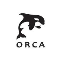 simples orca baleia animal ilustração logotipo criativo projeto, assassino baleia, embaixo da agua animal. logotipo para negócios, identidade e branding,crachá,conservação,ecologia conceito, mar animal proteção, vetor