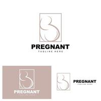 grávida logotipo, mãe e bebê saúde Cuidado projeto, grávida e bebê remédio marca ícone vetor