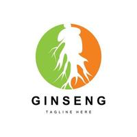 ginseng logotipo, ervas plantar vetor, natural ervas medicamento, ginseng ervas beber ícone vetor