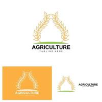 arroz logotipo, agricultura projeto, vetor trigo arroz ícone modelo ilustração