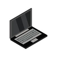 laptop isométrico em fundo branco vetor
