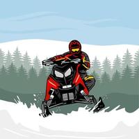 moto de neve trilhas Projeto logotipo ícone vetor
