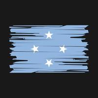 vetor de escova de bandeira da micronésia
