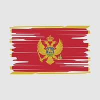 vetor de escova de bandeira de montenegro