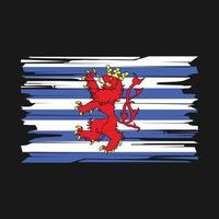 vetor de escova de bandeira de luxemburgo