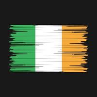 escova da bandeira da irlanda vetor