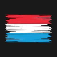 escova de bandeira luxemburgo vetor